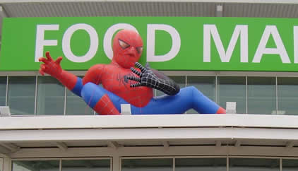 Merlyn Electronics inflatable model supplied to Asda supermarkets