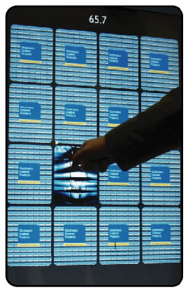 Large bespoke touch screen to promote the IPM KTN brand and services