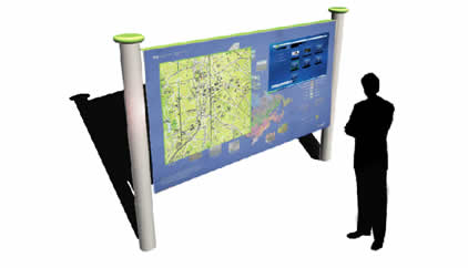 Site map is an interactive map with a generic poster system designed to suit all locations