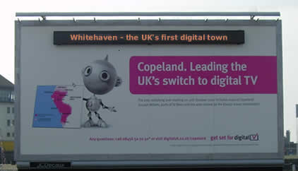 Merlyn created an LED sign to display a daily countdown to the digital TV launch